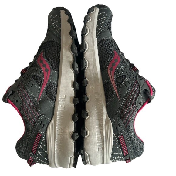 Saucony Womens 8.5 Grid Raptor TR 2 S15427-5 Gray Pink Running Shoes Sneakers - Picture 8 of 12